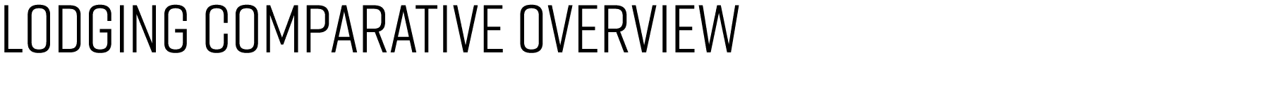 LODGING comparative overview